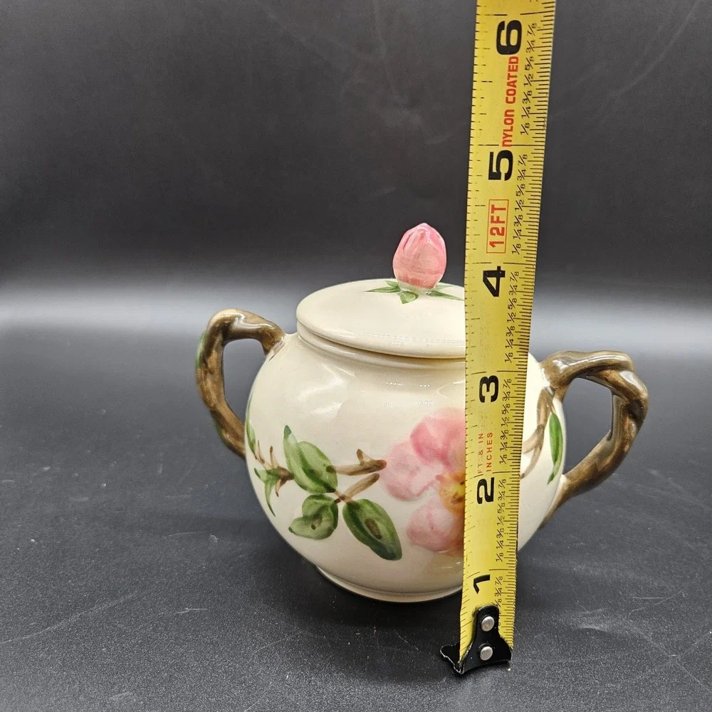 VTG Franciscan Desert Rose Creamer and Sugar with Lid TV California USA 1949-53